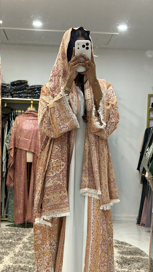 Pashmina Abaya with Stone