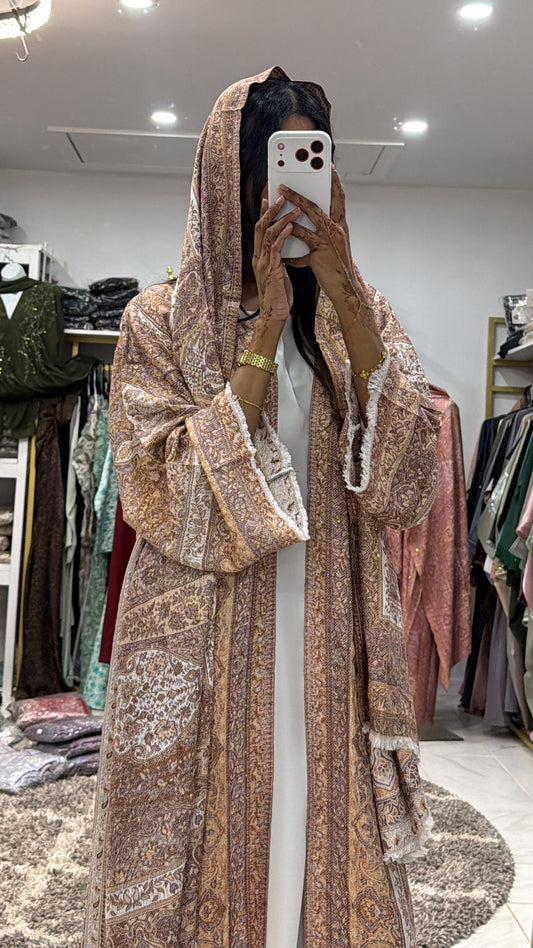 Pashmina Abaya with Stone
