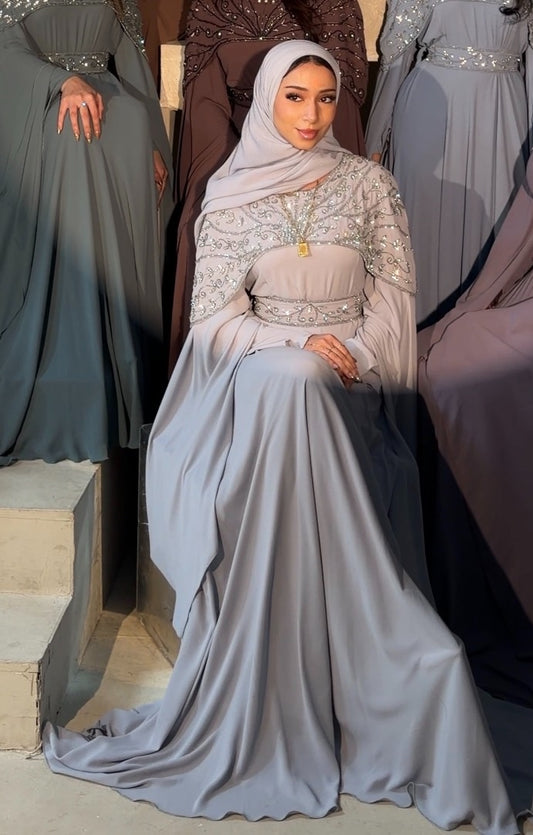 Cape dress Grey