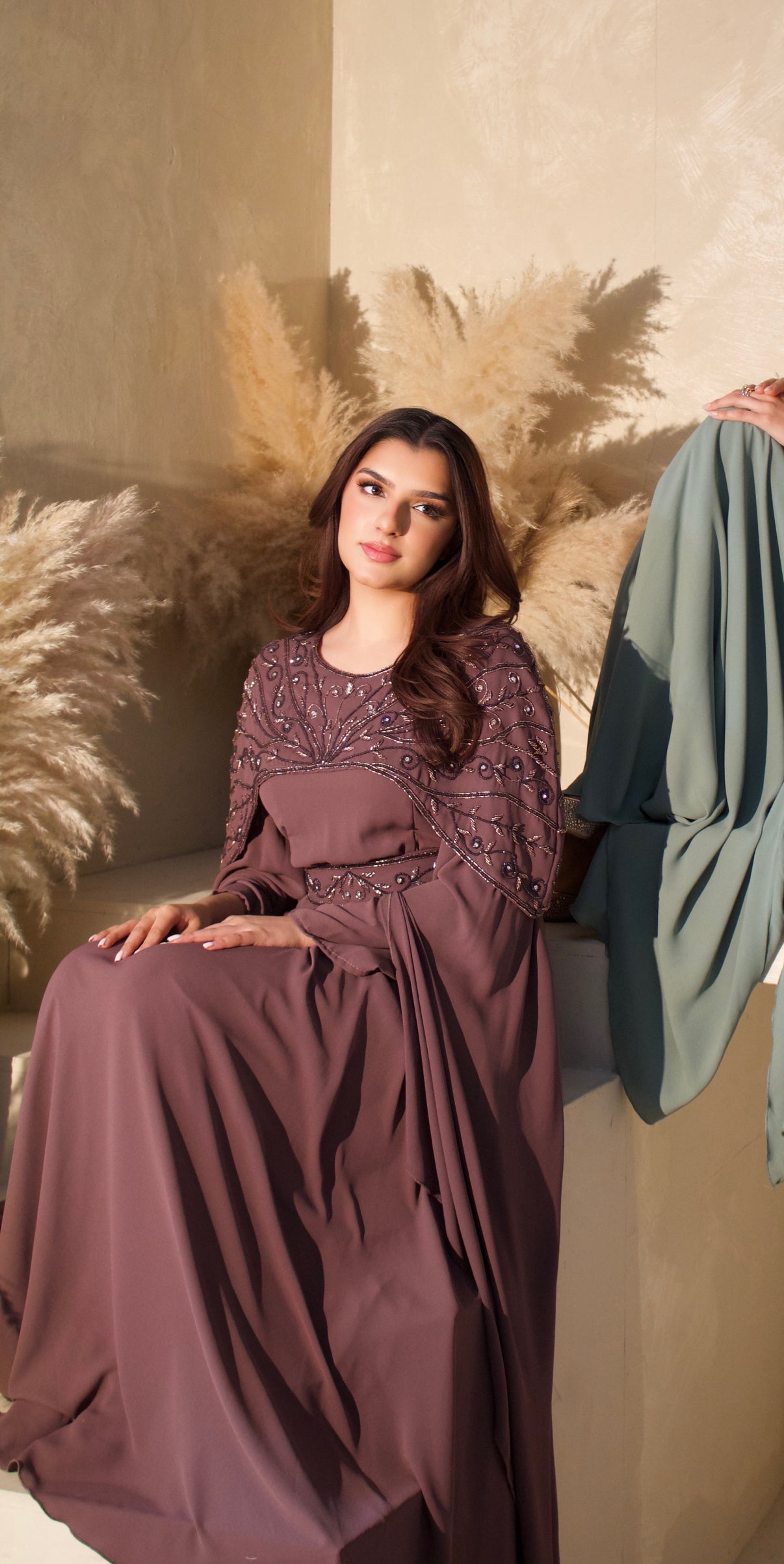 Cape dress purple