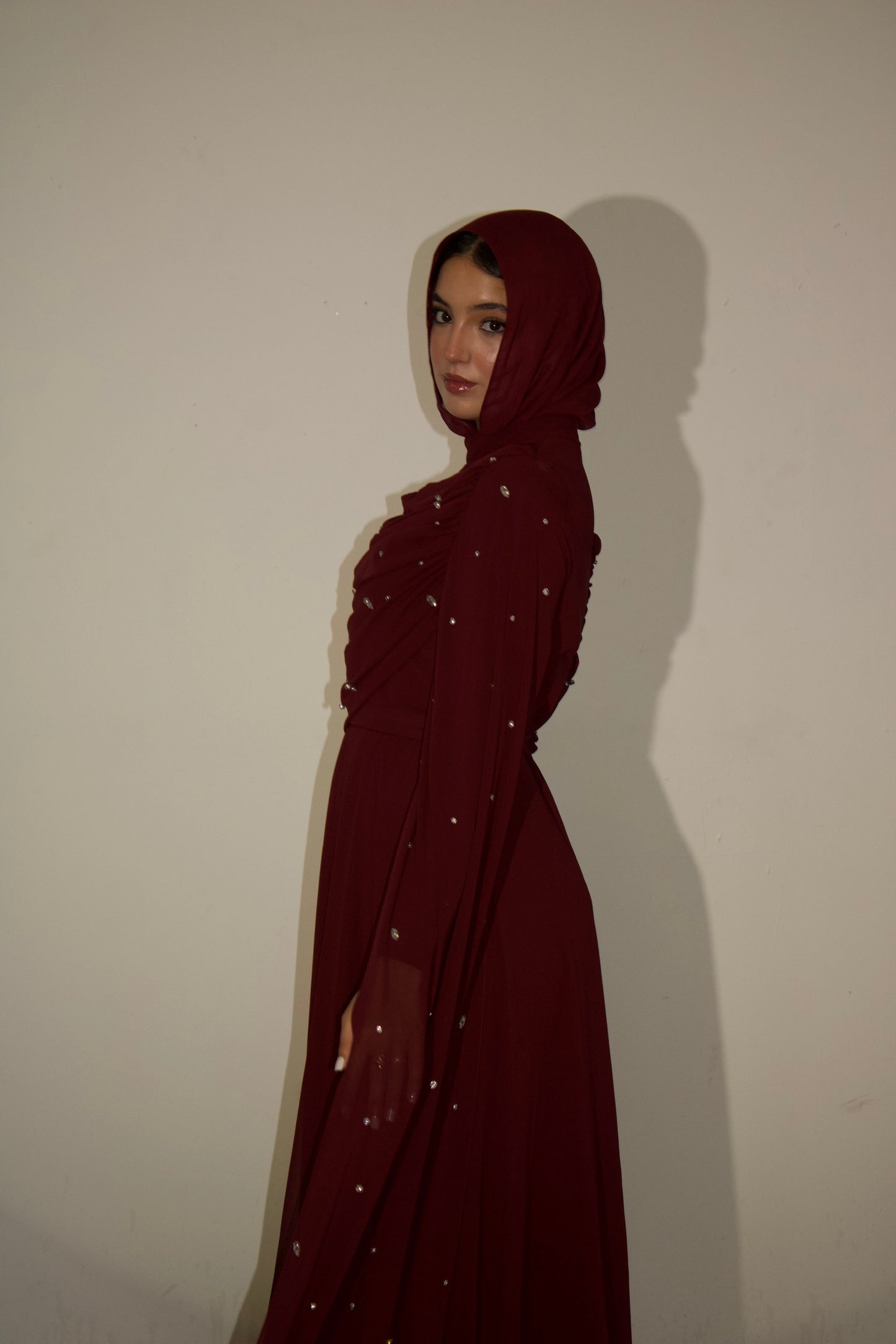Amira Dress - Maroon