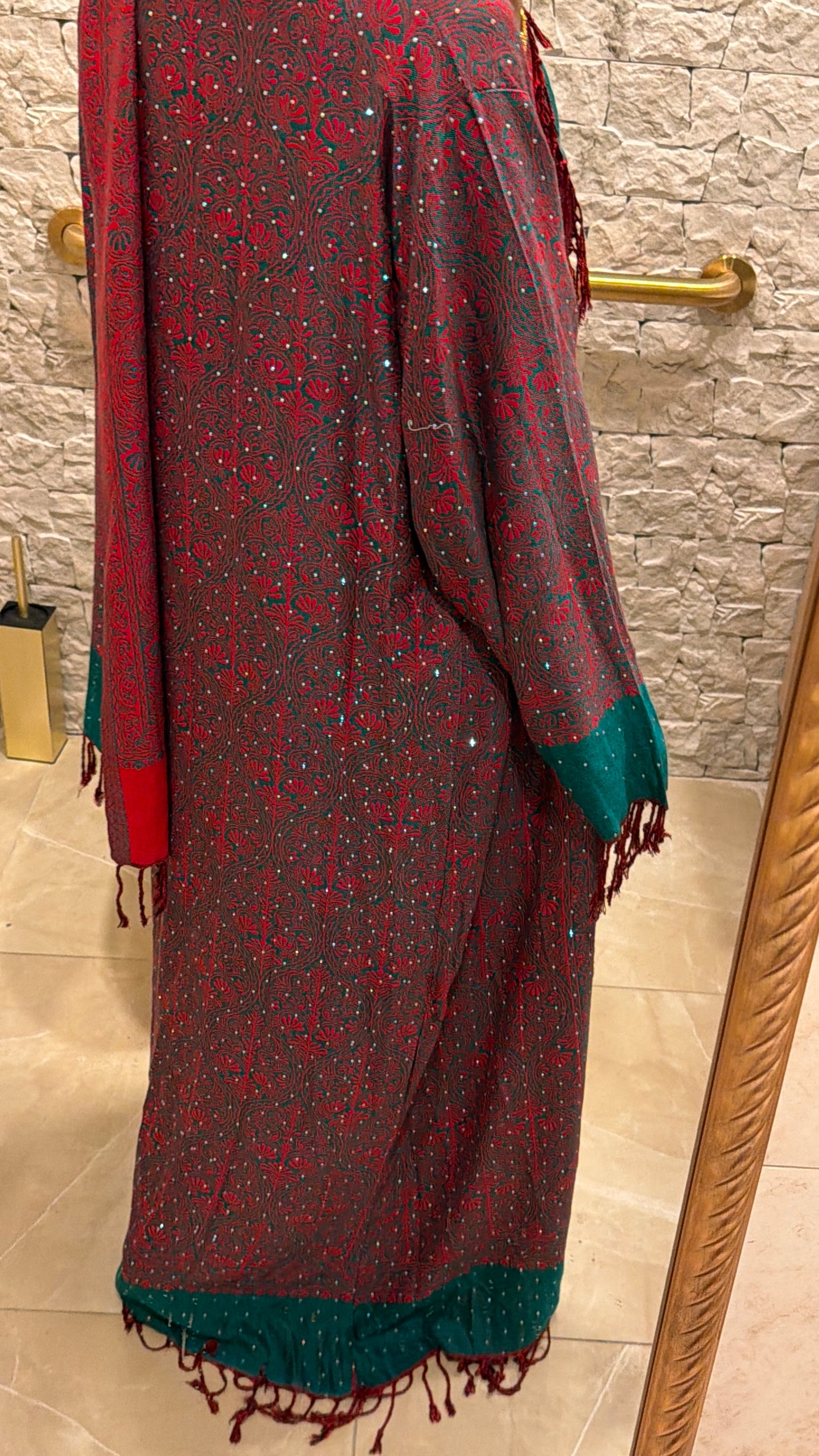 Pashmina Abaya with Stone