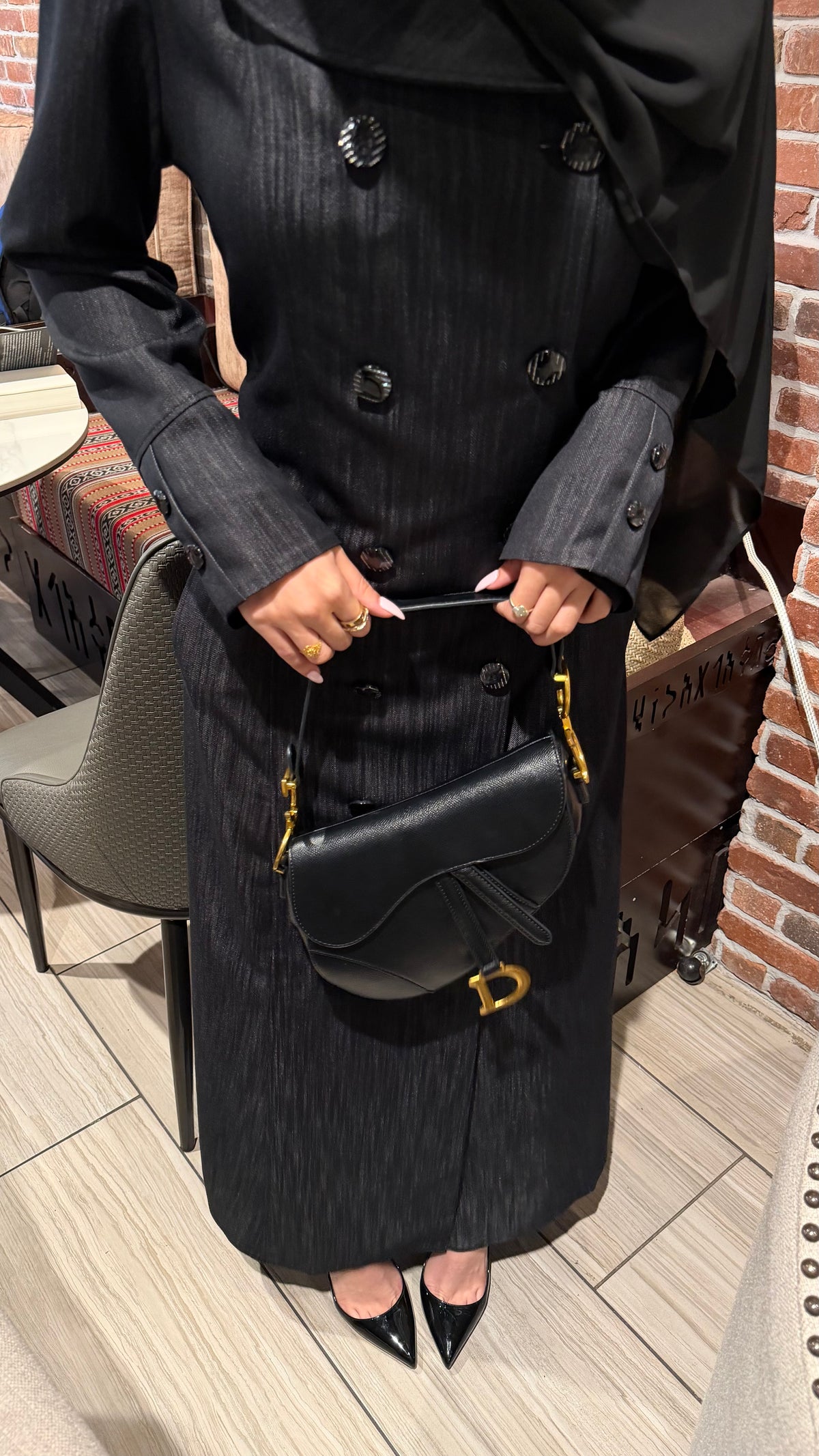 Amirah (أميرة) Denim Blue Coat Abaya