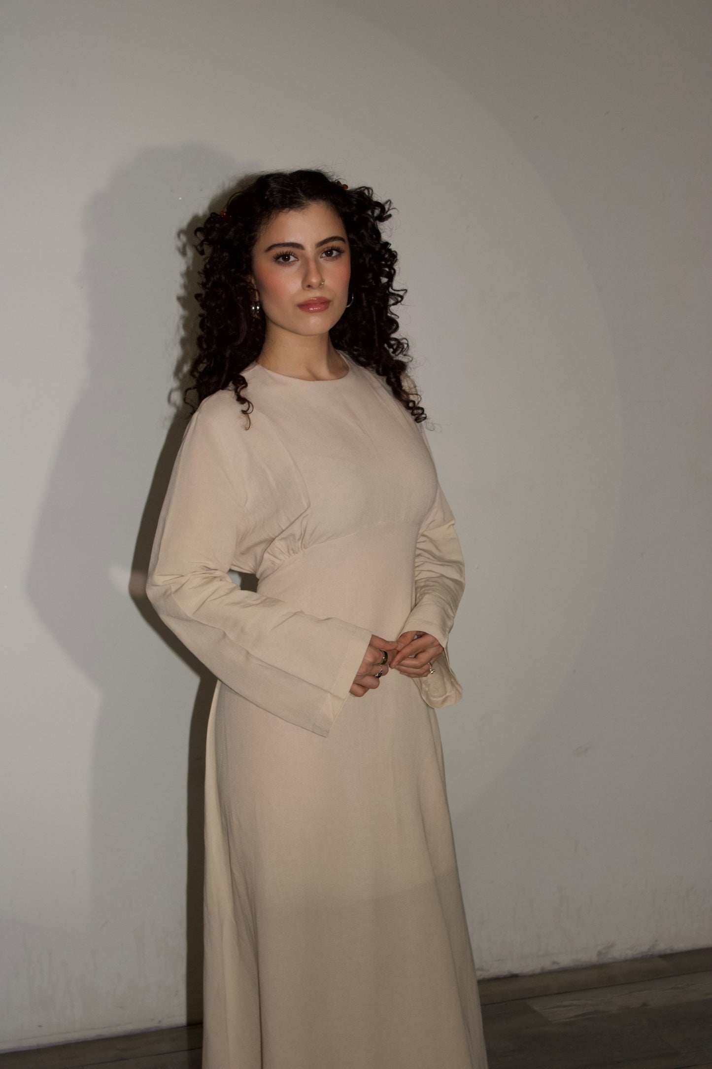 Isla Linen Dress – Sand