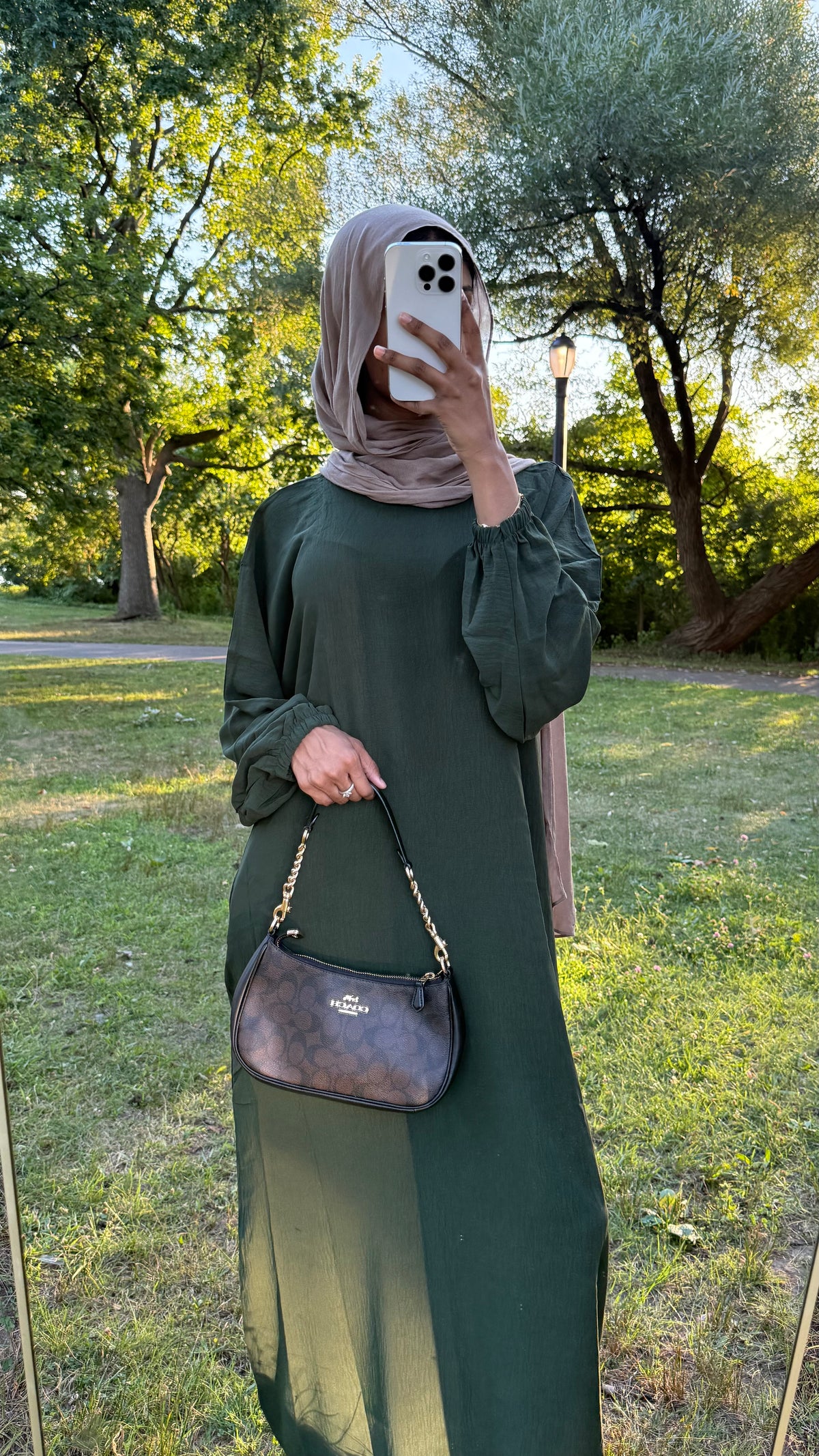 Slip dress green