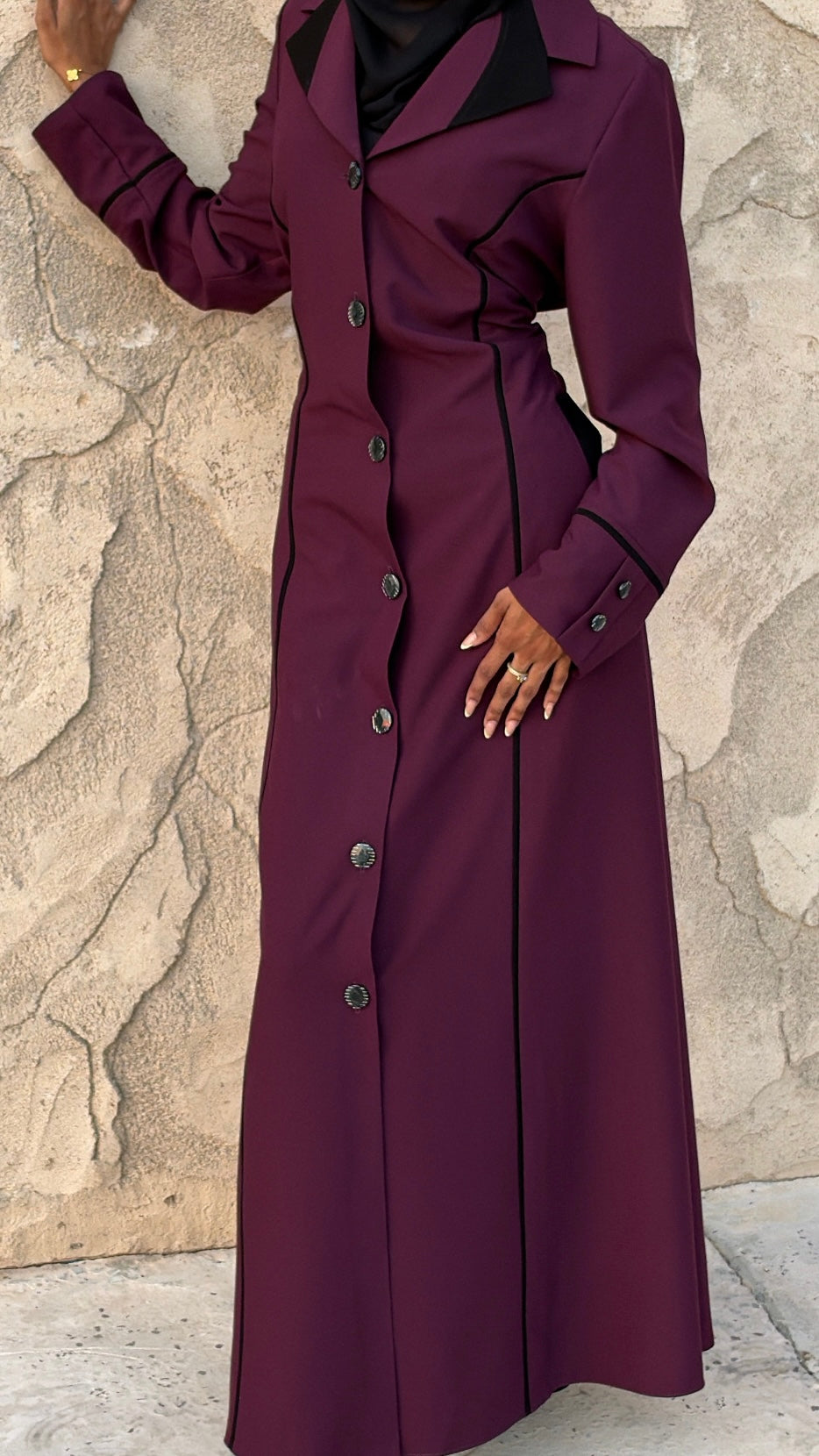 Amirah (أميرة) Magenta Coat Abaya