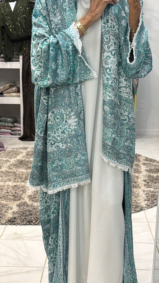Pashmina Abaya with Stone