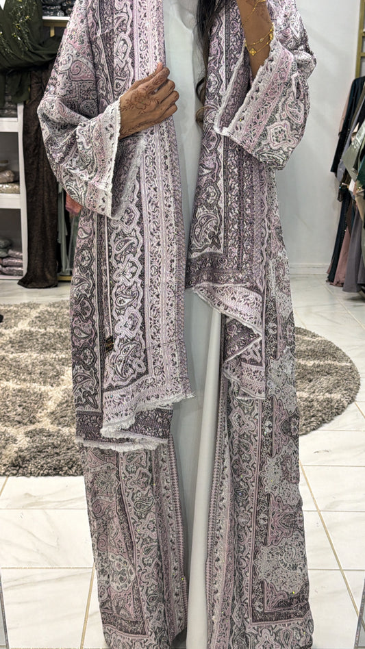 Pashmina Abaya with Stone