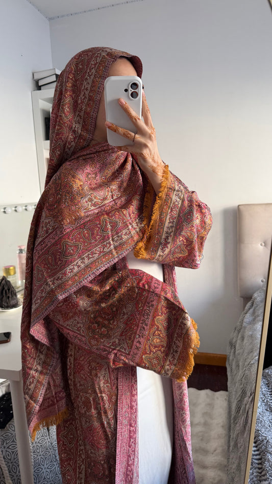 Pashmina Abaya with Stone