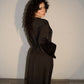 Amelia Satin Dress – Black