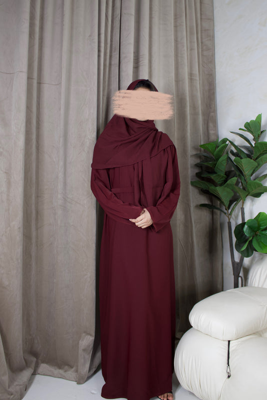 Jahara Abaya in maroon