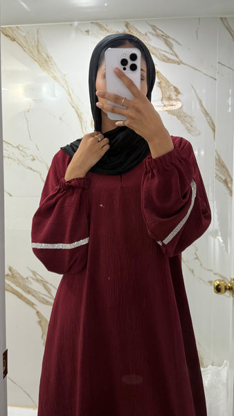 Slip dress w stone (red)