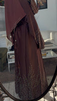Brown stone abaya