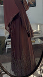 Brown stone abaya