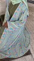 Embroidery abaya green