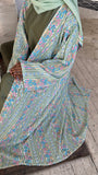 Embroidery abaya green