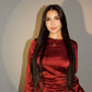 Amira Satin Dress - Maroon