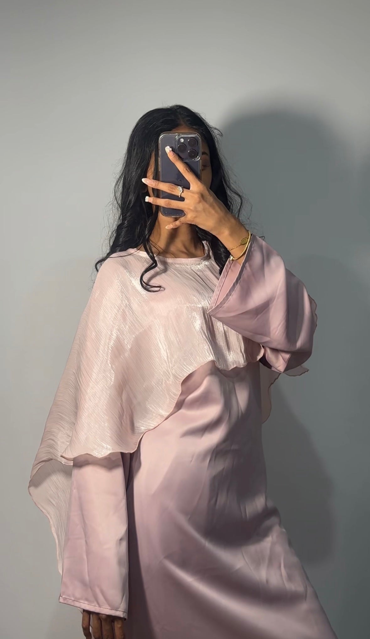 Pink Cape Abaya