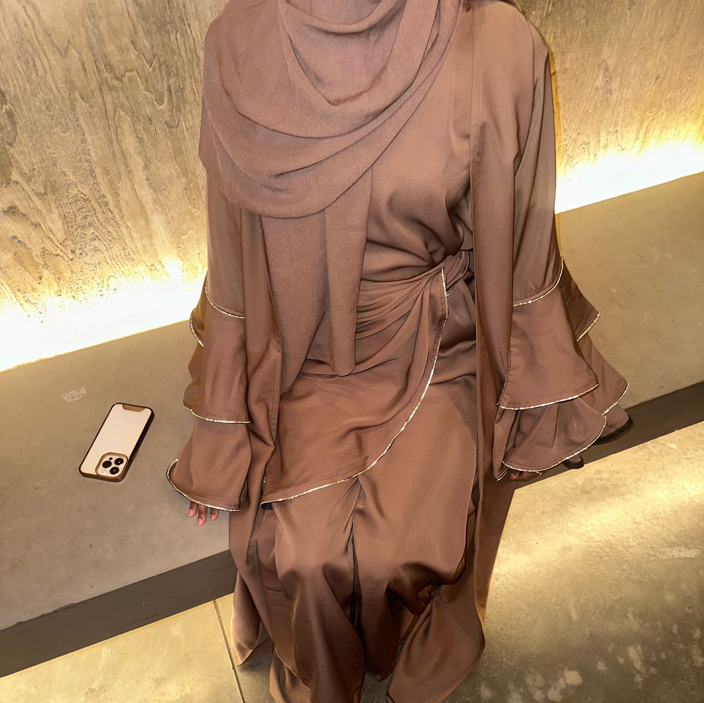 Isma Abaya in Light Brown