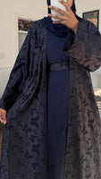 Blue butterfly abaya