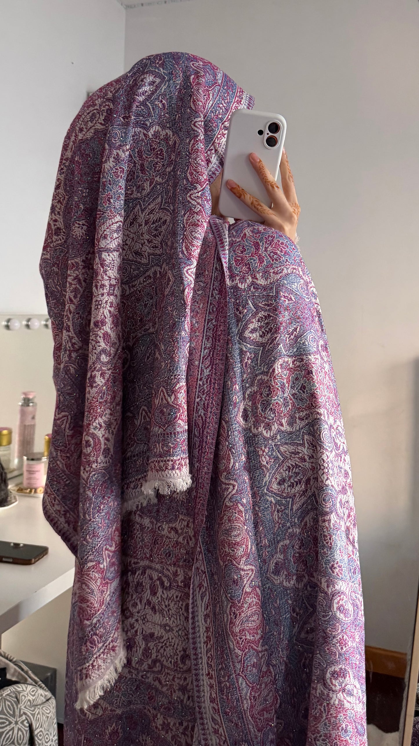 Pashmina Abaya with Stone