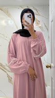 Slip dress w stone (pink)