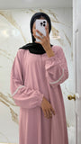 Slip dress w stone (pink)