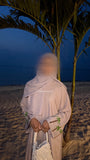 Palm tree abaya in light pink