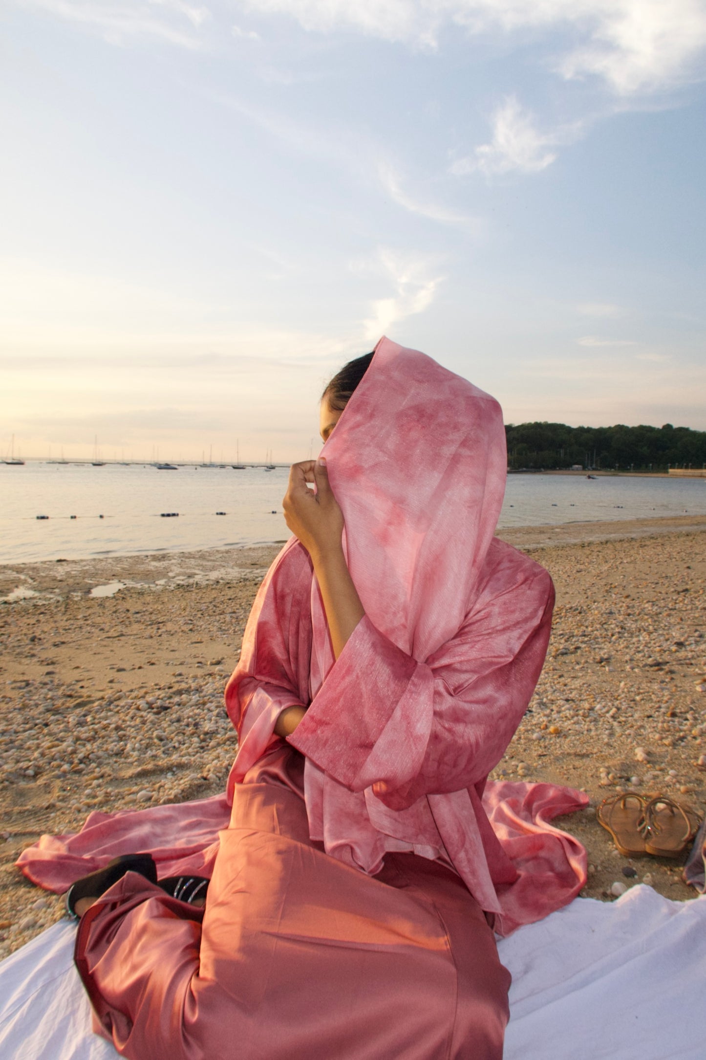 Pink Tie-Dye Abaya