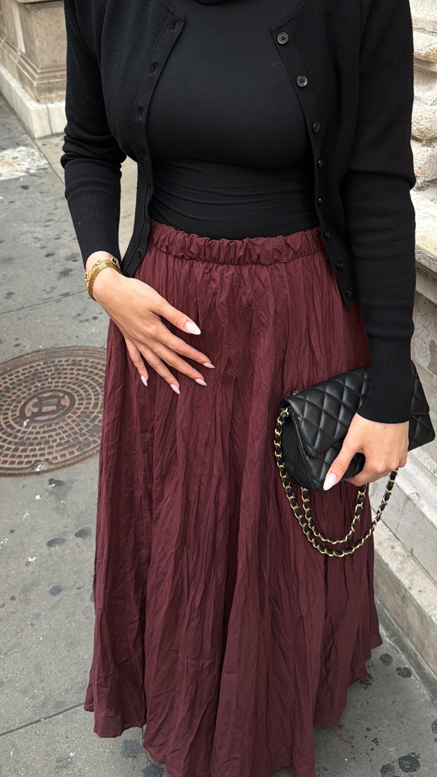 Maroon Skirt