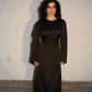 Amelia Satin Dress – Black