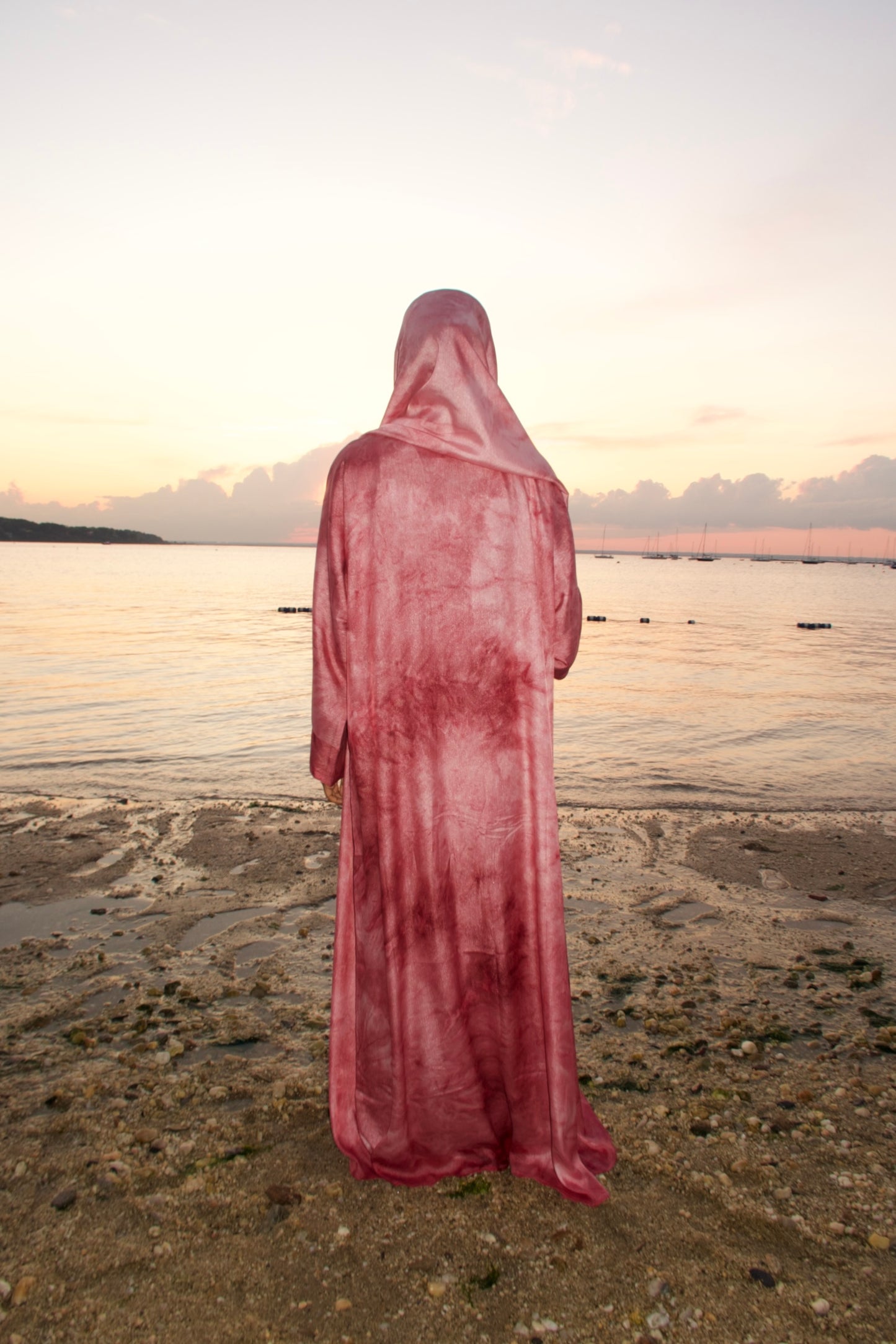 Pink Tie-Dye Abaya