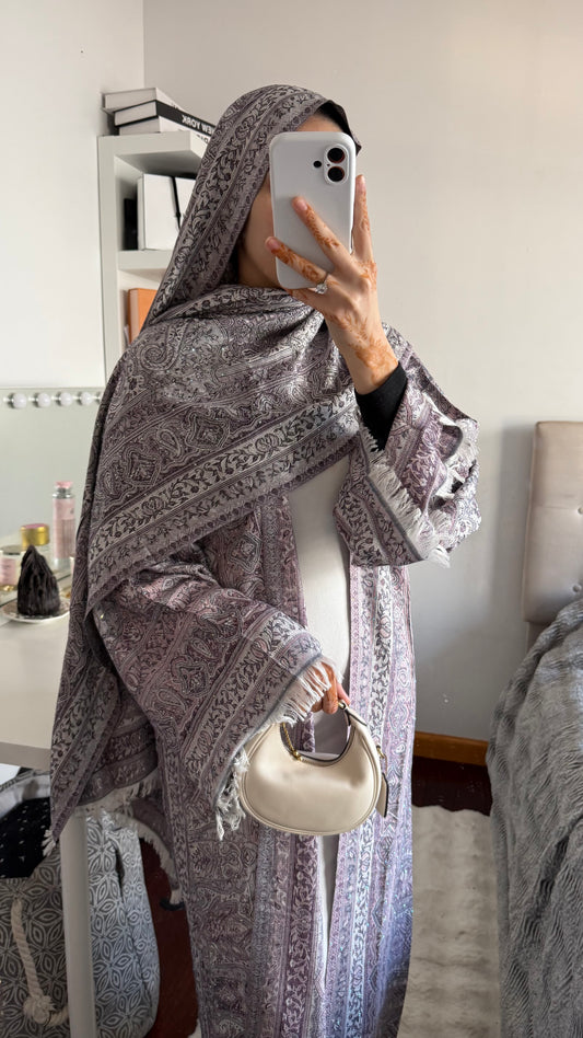 Pashmina Abaya with Stone