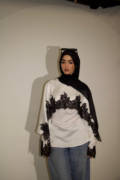 Seraphina Lace Top - White