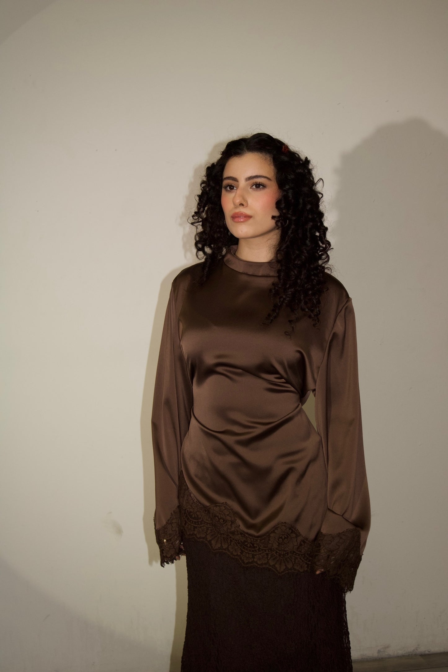 Celeste Lace Top – Brown