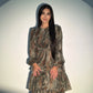 Elara Dress- Olive Marble