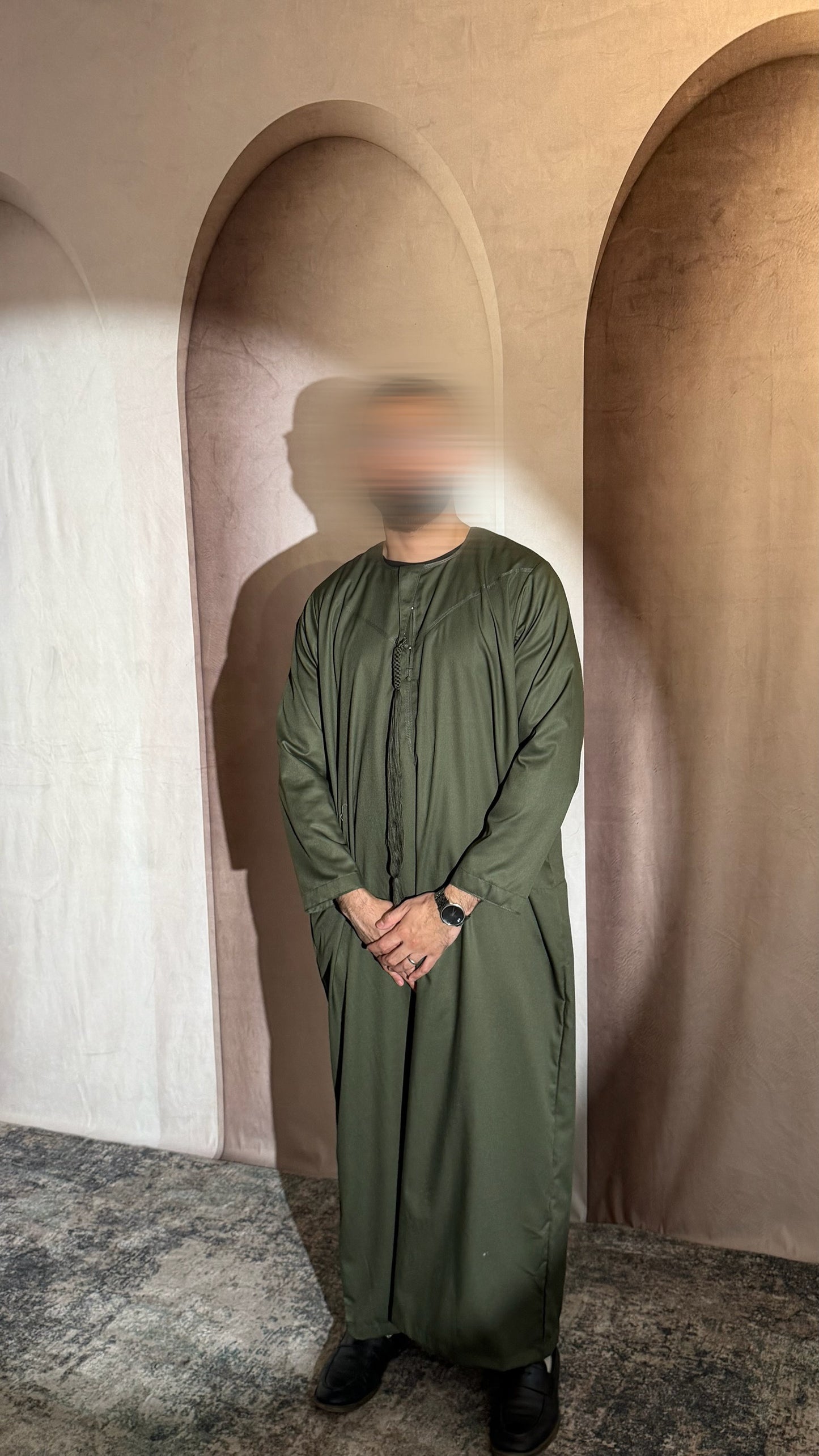 Emirati Thobe (olive green )