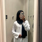 White Slip Dress Cuffed Sleeved