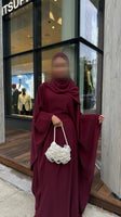 Butterfly Abaya (maroon)