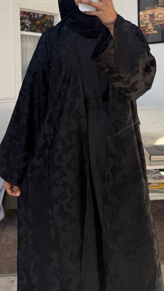Black butterfly abaya