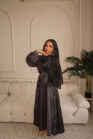 Dark Blue Tie Dye Abaya￼