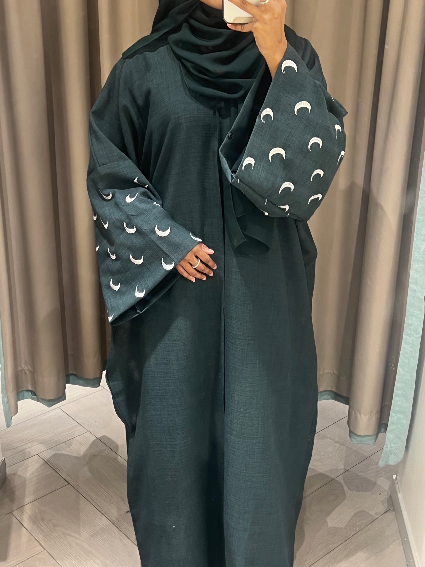 Emerald Green Hilal Abaya