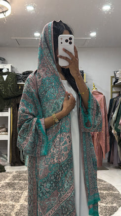 Pashmina Abaya with Stone