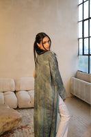 Aqua Blue Tie Dye Abaya