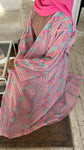 Embroidery abaya pink