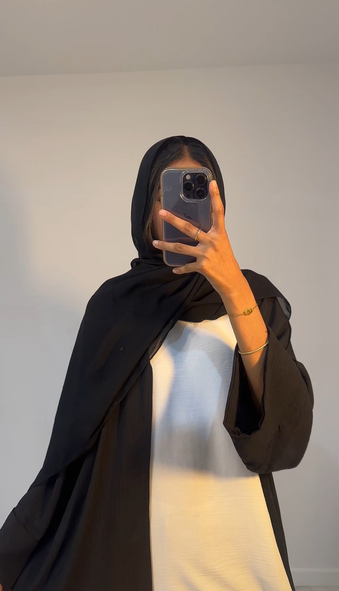 Black Open Abaya