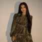 Elara Dress- Olive Marble