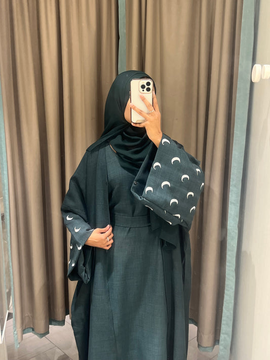 Emerald Green Hilal Abaya