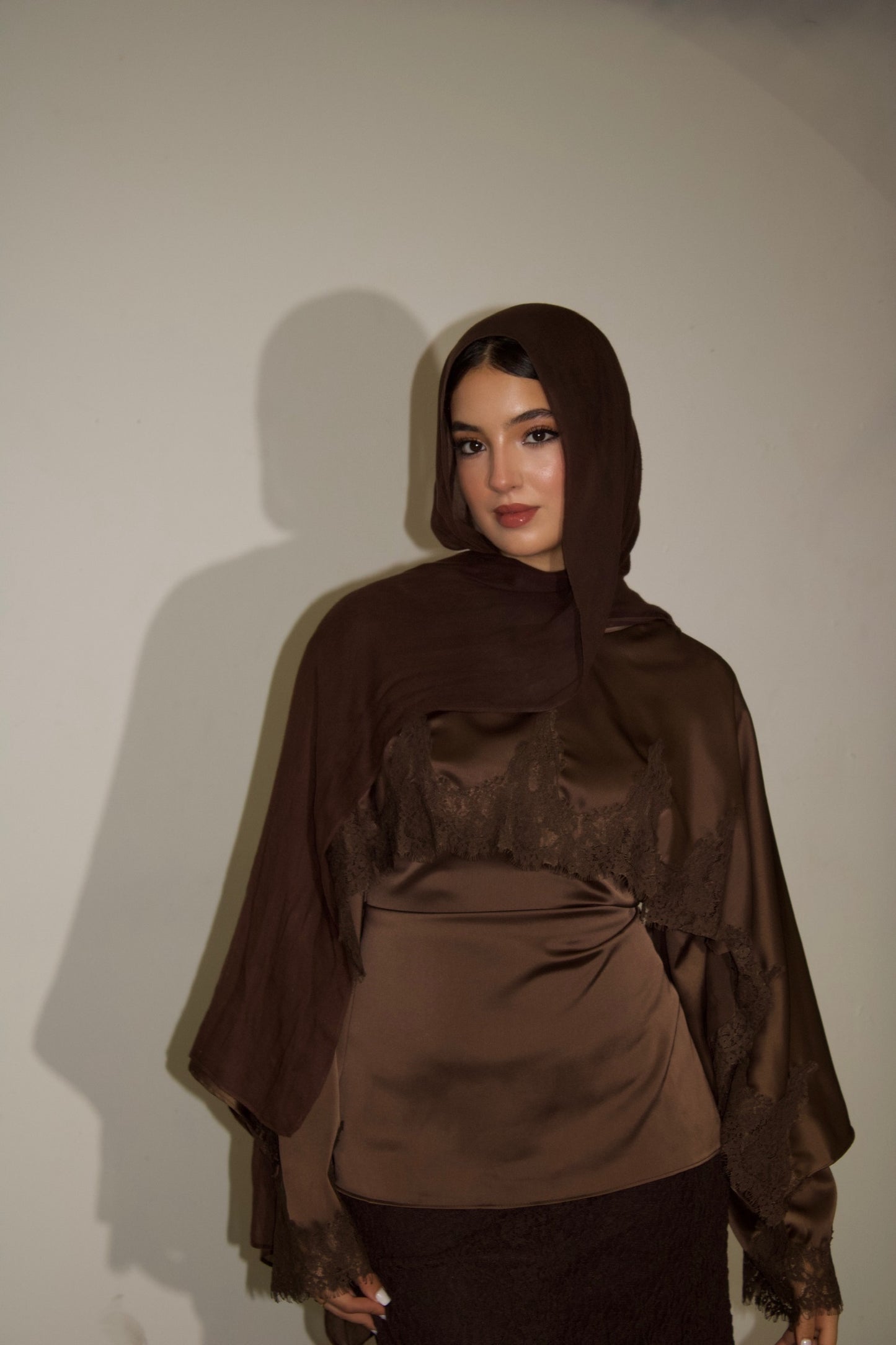 Seraphina Lace Top - Brown