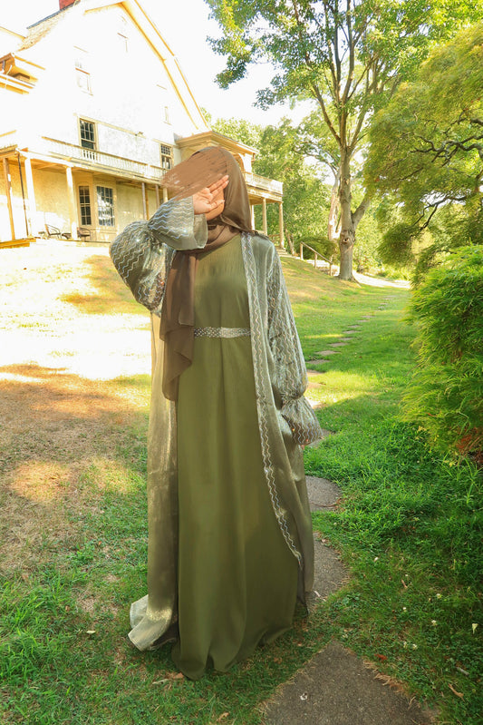 Asiya Abaya in Olive Green